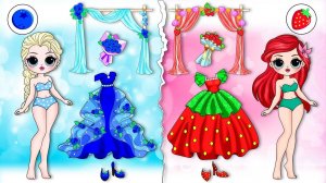 Что произойдет, если Диснеевская принцесса сменит одежду на бумажных кукол и поделки своими руками