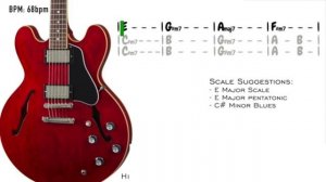 Crying Blues Ballad Backing Track in E