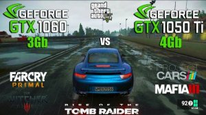 GTX 1060 3Gb vs GTX 1050 Ti 4Gb Test in 6 Games (i5 6600k)