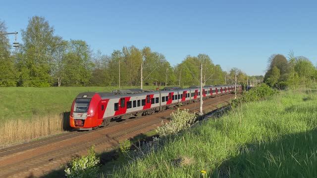 Электропоезд ЭС2Г-240 "Ласточка", перегон Новый Петергоф - Ораниенбаум