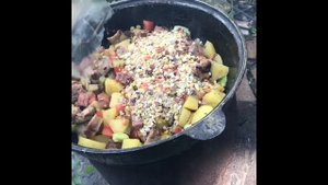 Похлёбка.Chowder from yesterday's barbecue, shpikachek, Italian soup.