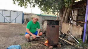 Саня Новиков. Копчение перепелов. Продали ещё.