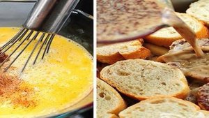 Французские тосты с яблоками и виски