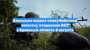 Дандыкин назвал самоубийством попытку вторжения ВСУ в Брянскую область 8 августа