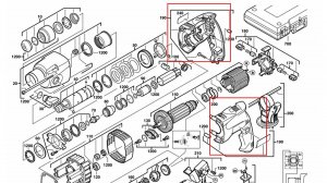 Оригинальный Корпус 200181025 для  ремонта перфоратора AEG BH 22 E