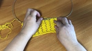 Красота в простате! Узор спицами для вас!