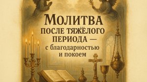 Молитва после тяжелого периода - с благодарностью и покоем