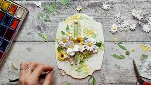 Быстрый мастер-класс по созданию летней ключницы / Скрапбукинг/ Mixed Media