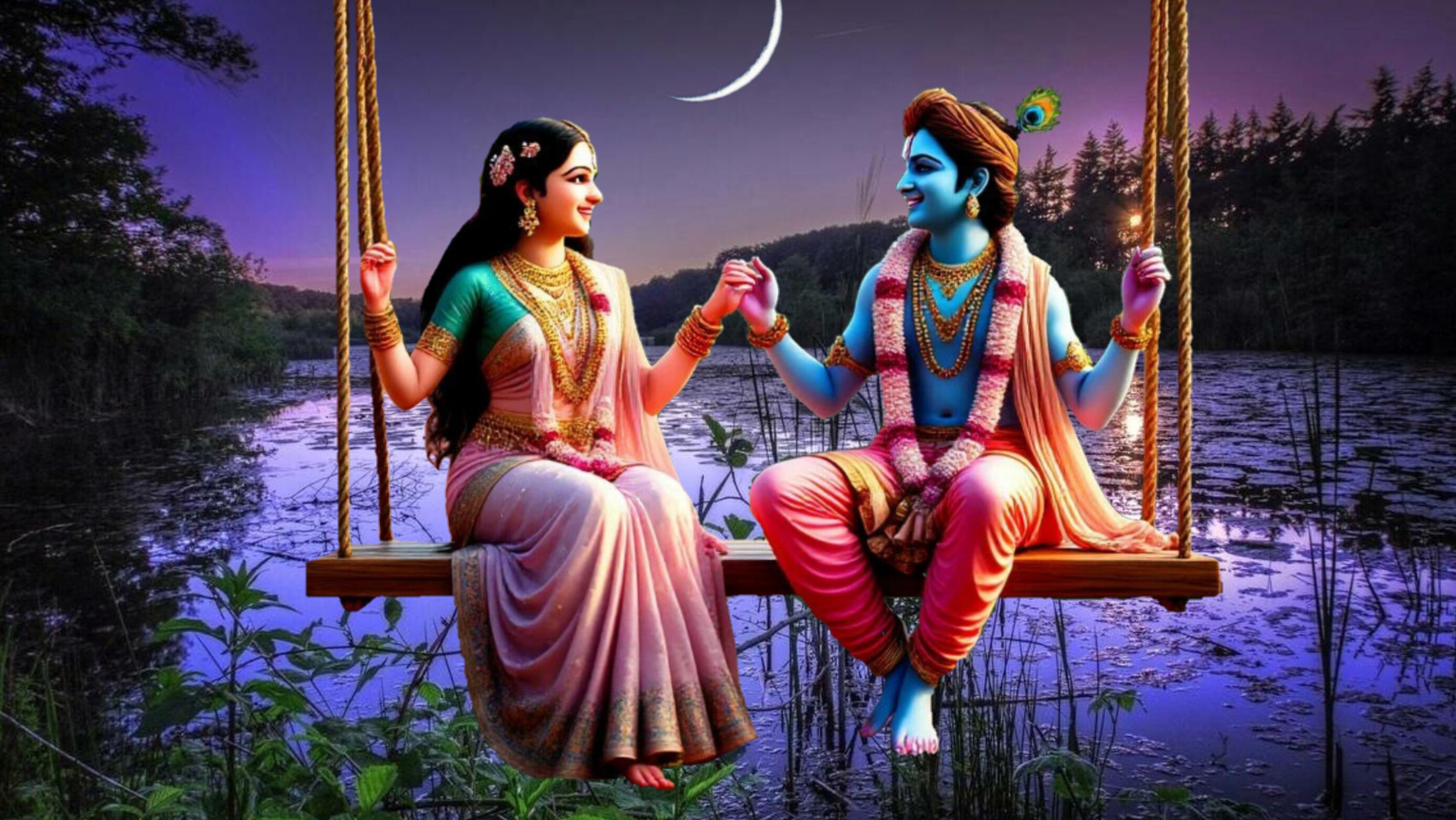 С 5 по 9 августа 2025 - Джулан Ятра (фестиваль качель). Мантра Кришне. смотреть онлайн