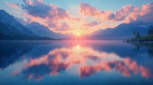 Deep Chillout Music for Focused Work & Relaxation | Soothing Sunset Lake Ambiance