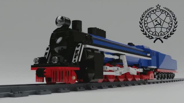 Паровоз ФД-21 3000 из ЛЕГО (инструкция по сборке) смотреть онлайн