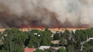 Сильнейший лесной пожар угрожает Сантьяго