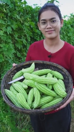 Приготовление горькой дыни со свининой для ароматного блюда от деревенского шеф-повара #BitterMelonR