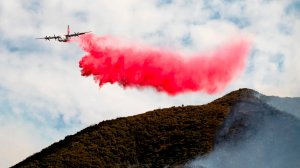 Пожар охватил национальный парк в Калифорнии, горящий лес тушат с воздуха