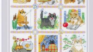 Вышивка крестиком от Риолис "Кошачий календарь" 7