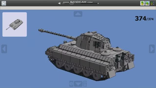 Танк Pz-6B "Королевский тигр" из ЛЕГО (инструкция по сборке) смотреть онлайн