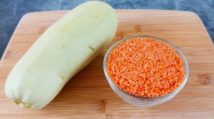Кабачки с чечевицей. Вкусный обед из простых продуктов