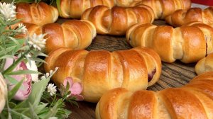 Воздушные Булочки Круассаны с черникой! Рецепт простой и очень удачный. Бесподобно ВКУСНО