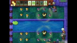 Прохождение Plants vs Zombies Уровень 4-3 Туман без напряга