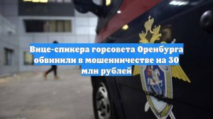 Вице-спикера горсовета Оренбурга обвинили в мошенничестве на 30 млн рублей