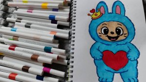 Раскрашиваем лабубу в детской раскраске, раскраска лабубу для детей