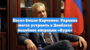 Посол Боцан-Харченко: Украина могла устроить в Донбассе подобное операции «Буря»