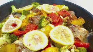 Минтай на сковороде с овощами за 30 минут-просто и вкусно!
