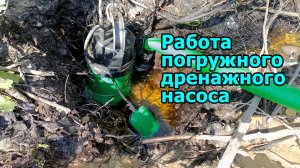 Работа погружного дренажного насоса