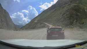 Дорога от перевала Кату-Ярык до села Акташ. Подъем на перевал Кату-Ярык. Горный Алтай.