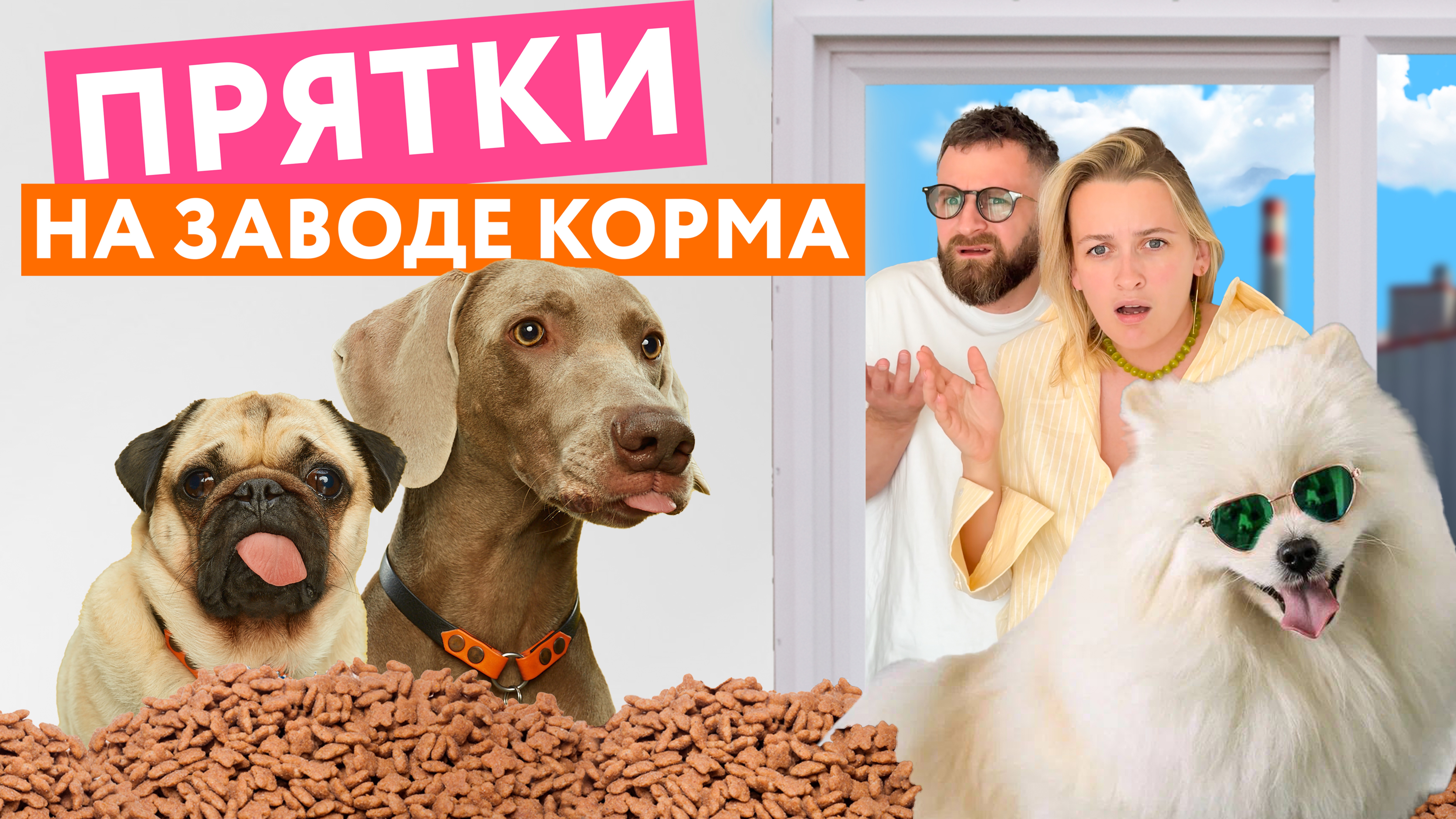 ИГРАЕМ В ПРЯТКИ на огромном заводе корма 🦴 Оскар и Джони ПОТЕРЯЛИСЬ?!