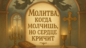 Молитва, когда молчишь, о сердце кричит