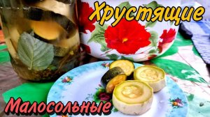МАЛОСОЛЬНЫЕ КАБАЧКИ как огурчики! Хрустящие, Сочные и Вкусные кабачки! Кабачки ХИТ ЛЕТНЕГО СЕЗОНА!