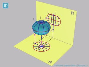 7.11б. Торовая поверхность, заданная каркасом и отсеком (образующая - дуга больше полуокружности)