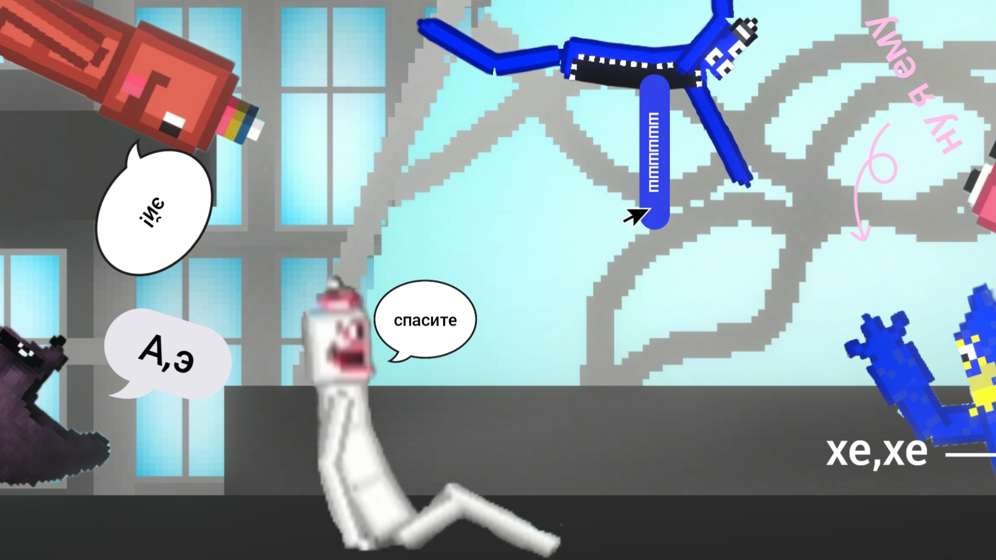 мы попали в тюрьму в melon playground!?😱 #игра #фламбо #melon playground #турьма #побег