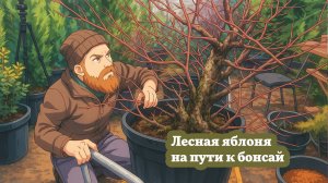 Лесная яблоня на пути к бонсай / часть 1