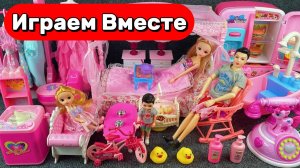 АСМР КУКЛЫ ИЗ МУЛЬТИКОВ ДЛЯ ДЕВОЧЕК 🌸 ОБУСТРАИВАЕМ СПАЛЬНЮ БАРБИ ! ВИДЕО ДЛЯ ДЕТЕЙ
