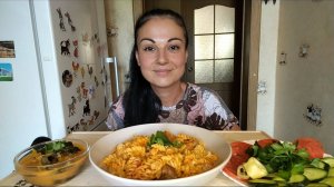 Новое видео ❗Мукбанг🍝Макароны в томатном соусе со свининой🍖🤤👍 Как мне живётся со свекровью? 😃