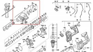 Оригинальный Корпус редуктора в сборе 4931435098 для ремонта аккумуляторного перфоратора AEG BBH 18