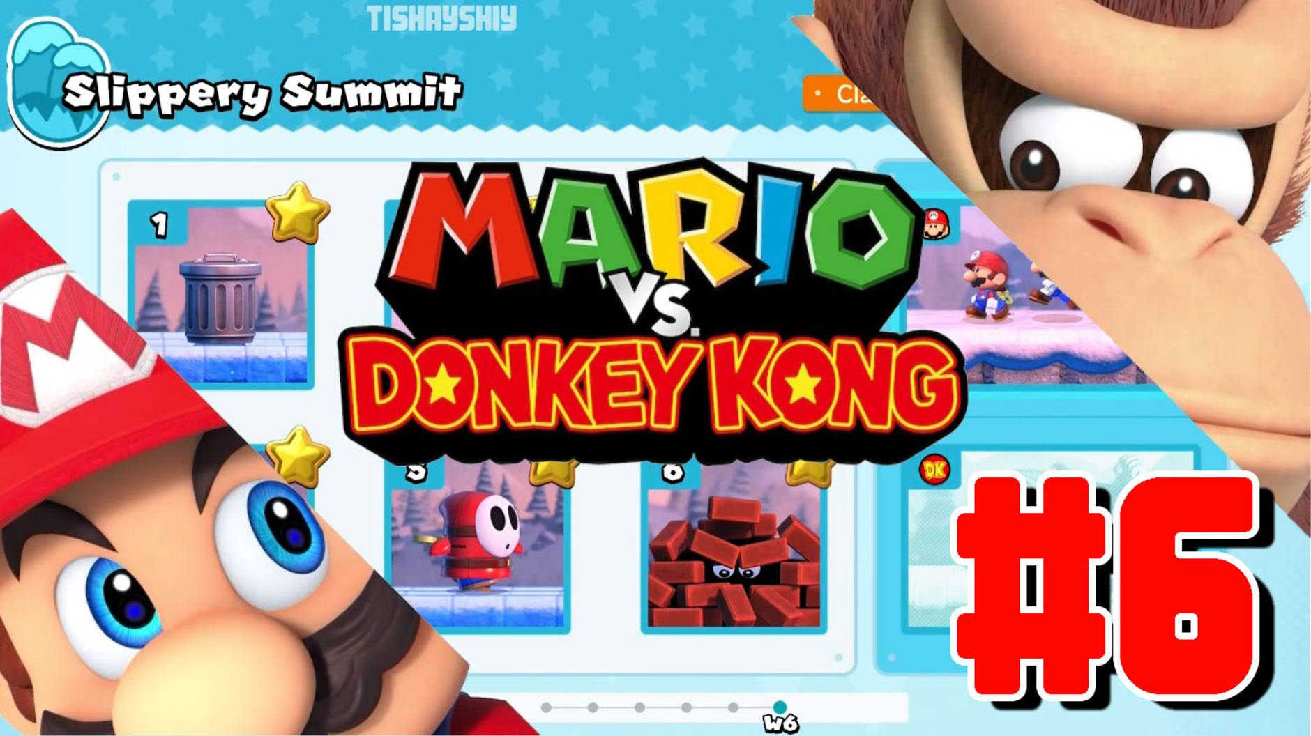 Mario vs Donkey Kong прохождение #6 Slippery Summit