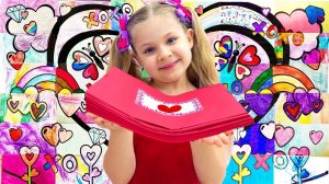 Диана и Рома делают Огромную Валентинку DIY activities for kids