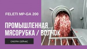 Обзор промышленной мясорубки 200 мм (волчок для мяса) FELETI MP-GA 200