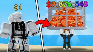 УЕХАЛ НА РЫБАЛКУ КРАБОВЫМИ КЛЕТКАМИ В РОБЛОКС! | CAGE FISHING ROBLOX!