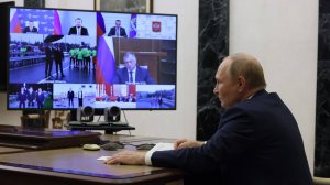 Владимир Путин по видеосвязи принимает участие в открытии новых объектов, 6 августа 2025 года
