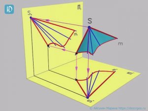 7.3в. Коническая поверхность, заданная отсеком