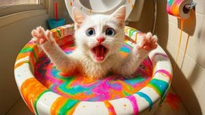 🙀🍦😹 Волшебное мороженое котёнка смывается в унитаз 🌈 Сумасшедшие забавные истории 😂