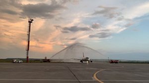 Водная арка в аэропорту "Гагарин"