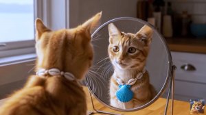 Киса и украшение из ракушек