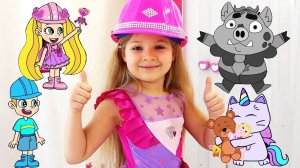 Диана и Рома превращаются в героев мультфильмов