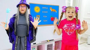 Диана и Папа учеба дома - волшебные приключения