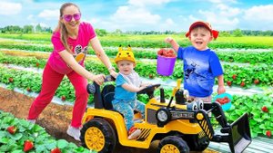 Оливер и Адам учатся собирать Овощи на Ферме